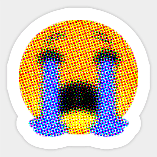 Emoji: Distraught (sad face) Sticker